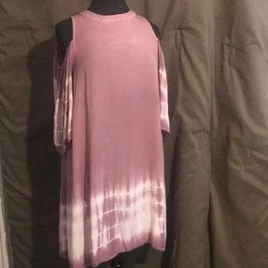 She +Sky purple cold shoulder dress